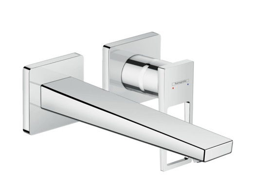 izlietnes maisitaja Metropol Loop virsapmetuma dala, 2 caurumu, iztece 225 mm, hroms